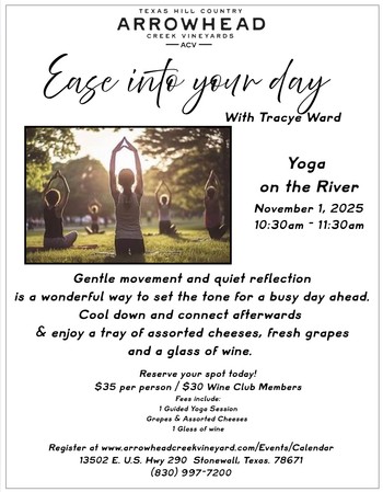 Yoga on the River November 1, 2025