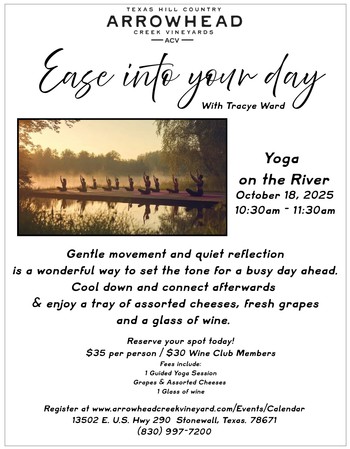Yoga on the River October 18, 2025